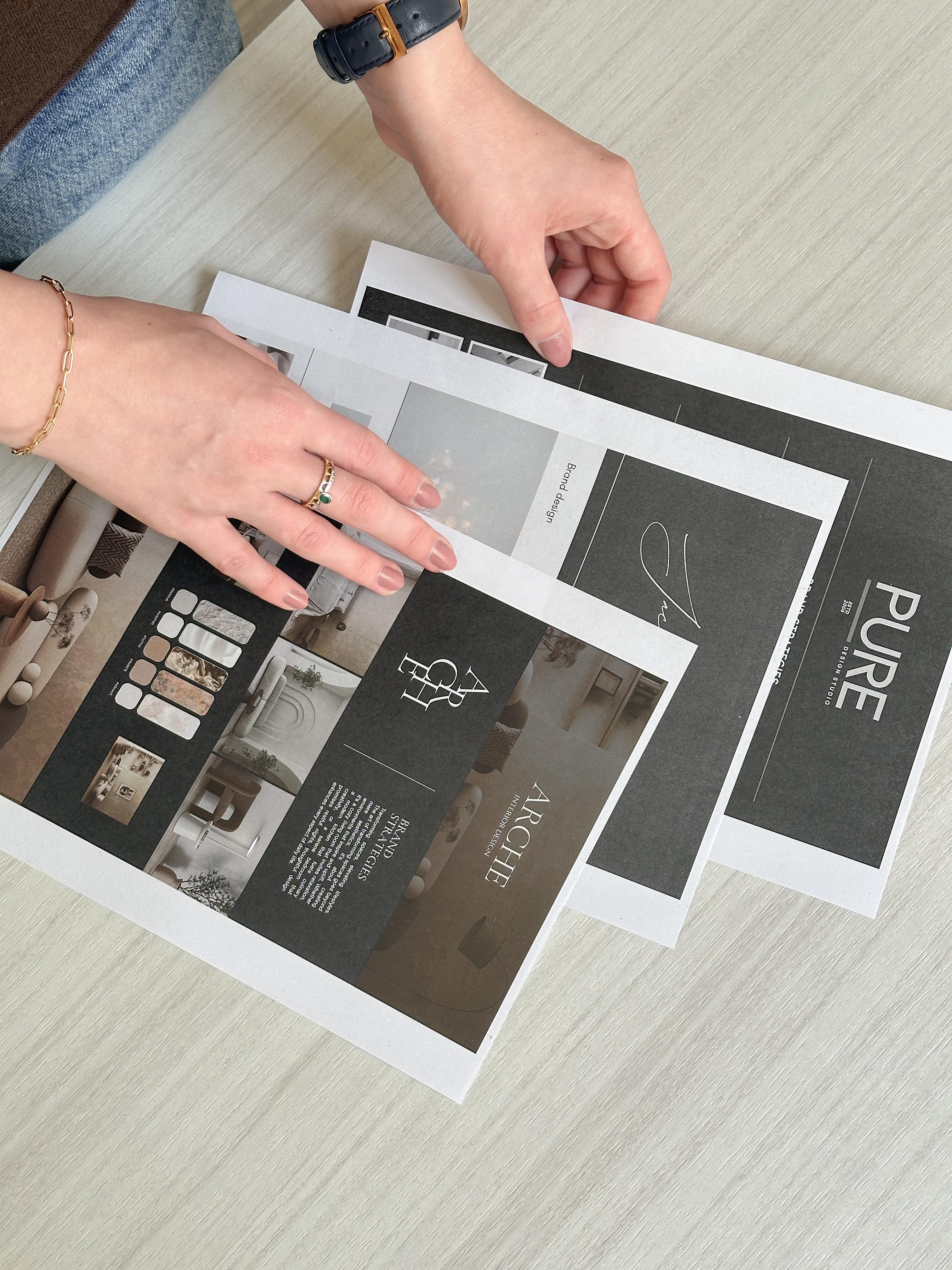 Branding service materials